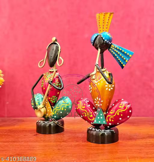 Metal TIny Musician Decorative Showpiece Set Of Two