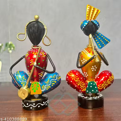 Metal TIny Musician Decorative Showpiece Set Of Two