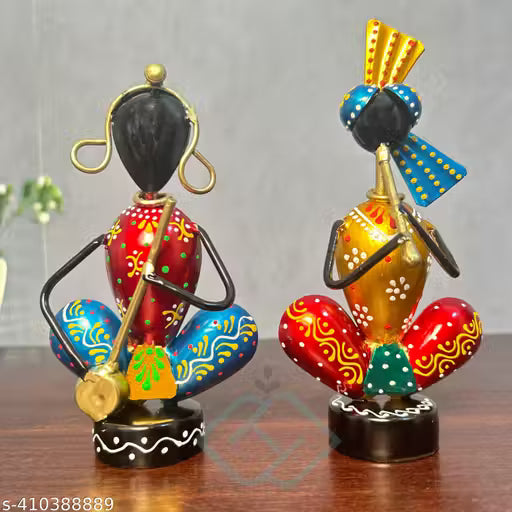 Metal TIny Musician Decorative Showpiece Set Of Two
