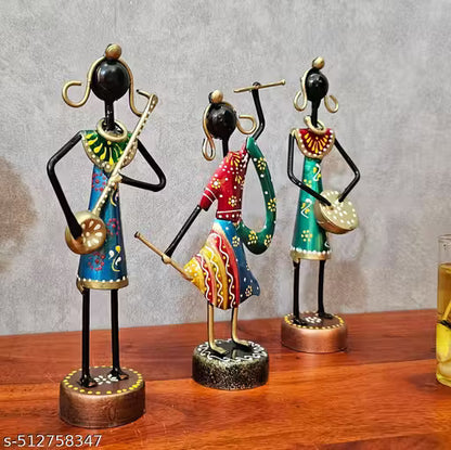 Navratri Musical Trio Combo – Traditional Handcrafted Iron Showpiece